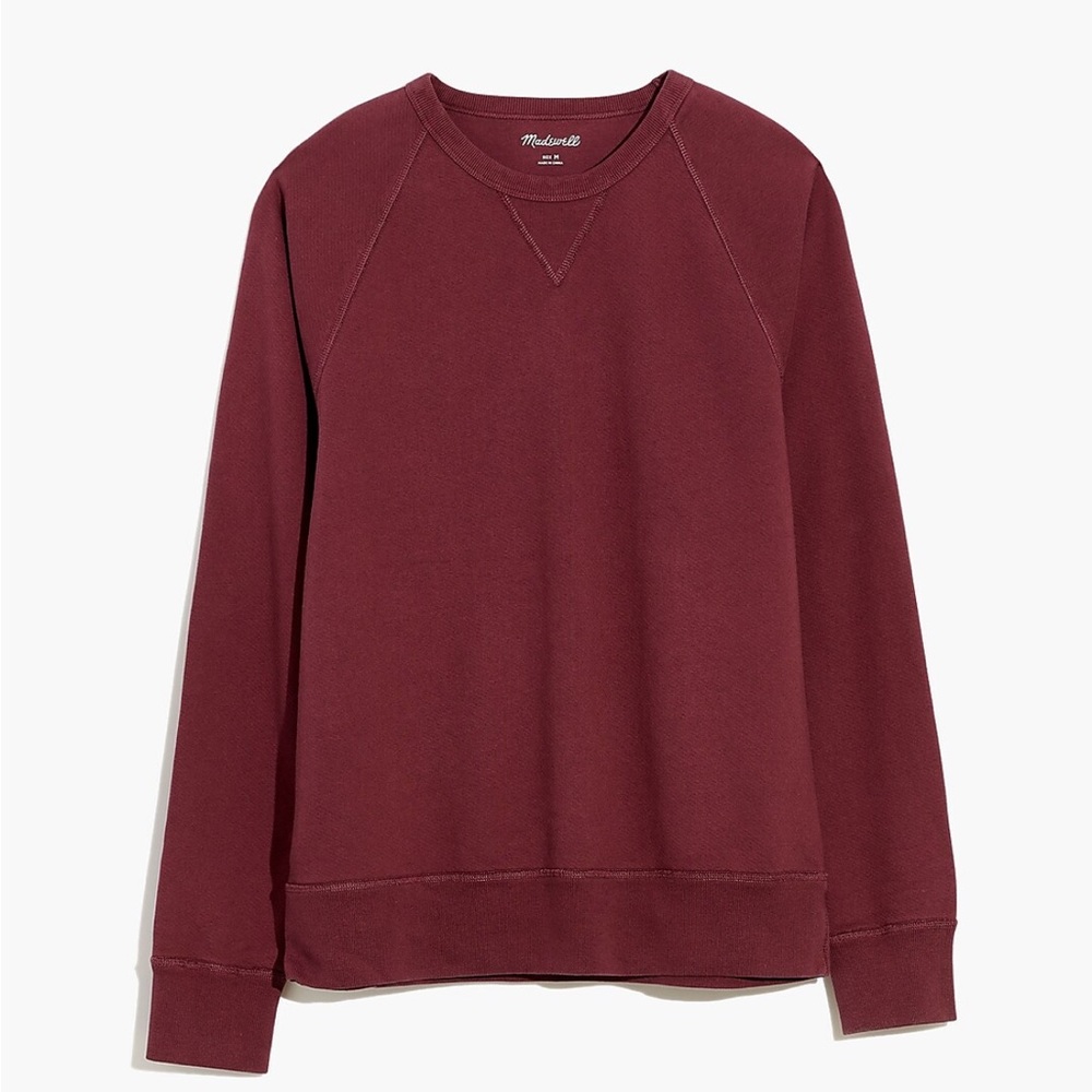 Garment-Dyed Crewneck Sweatshirt - dark fig